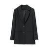 Women Black Suit Blazer Office Jacket Ladies Tailored Oversized Double Buttons Long Loose Coat Formal Casual Autumn 2022