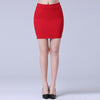 Women Black White Red Work Mini Skirt Stretch Slim Elastic High Waist Pencil Skirt Bodycon Sexy Office Work Skirts Plus Size 4XL