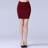 Women Black White Red Work Mini Skirt Stretch Slim Elastic High Waist Pencil Skirt Bodycon Sexy Office Work Skirts Plus Size 4XL