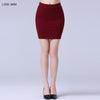 Women Black White Red Work Mini Skirt Stretch Slim Elastic High Waist Pencil Skirt Bodycon Sexy Office Work Skirts Plus Size 4XL