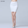 Women Black White Red Work Mini Skirt Stretch Slim Elastic High Waist Pencil Skirt Bodycon Sexy Office Work Skirts Plus Size 4XL