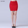 Women Black White Red Work Mini Skirt Stretch Slim Elastic High Waist Pencil Skirt Bodycon Sexy Office Work Skirts Plus Size 4XL