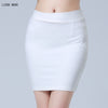 Women Black White Red Work Mini Skirt Stretch Slim Elastic High Waist Pencil Skirt Bodycon Sexy Office Work Skirts Plus Size 4XL