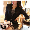 Women Blazer 2022 Summer Long Sleeve Feminina Suit Blazer Female  Short Jacket Ladies White Black One Button Office Blaser