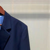 Women Blazer 2023 Autumn and Winter Diamond-studded Big Button Straight Wool-blend Long-sleeved Blazer