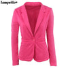 Women Blazer Autumn Winter Fashion Office Lady Style Candy Color Outwear Slim fit Coat Youthful Elegant Female Formal Jacket Top