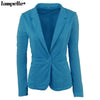 Women Blazer Autumn Winter Fashion Office Lady Style Candy Color Outwear Slim fit Coat Youthful Elegant Female Formal Jacket Top