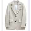 Women Blazer Black 2023 Autumn Style Korean Temperament All-Match Design Sense Niche Suit Brown Suit Jacket Female