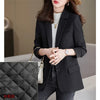 Women Blazer Black 2023 Autumn Style Korean Temperament All-Match Design Sense Niche Suit Brown Suit Jacket Female