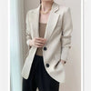 Women Blazer Black 2023 Autumn Style Korean Temperament All-Match Design Sense Niche Suit Brown Suit Jacket Female
