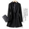 Women Blazer Casual Long Sleeve Slim Jackets Blazers Office Solid Harajuku All-match Single Breasted Lapel Coat