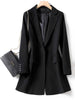 Women Blazer Casual Long Sleeve Slim Jackets Blazers Office Solid Harajuku All-match Single Breasted Lapel Coat