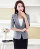 Women Blazer Coat Plaid Small Suit Female Short Jacket Seven Sleeves 2022 New Fashion Spring Casual Plaid Vintage Suits Slim