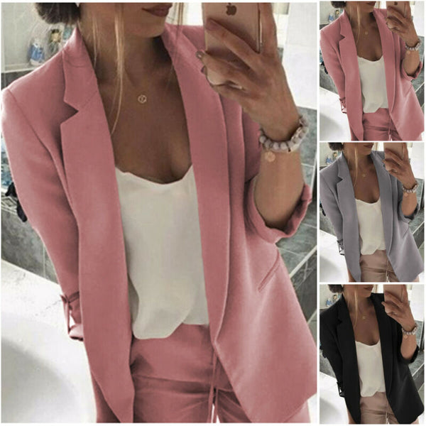 Women Blazer Collar Suit for Office Lady Thin Jacket Female Long Sleeve Loose Outerwear Casual Women blazer 2023 Plus Size