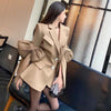 Women Blazer Designer Ruched High Street Spring Autumn Full Notched Puff Sleeve High Street Women Coat