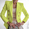 Women Blazer Double Breasted Blazer Coat 2022 Winter Fashion Slim Long Sleeve Elegant Female Suit Jacket Office Ladies Blazer