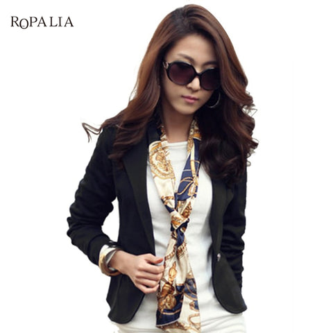 Women Blazer Feminino Plus Size 2XL Formal Jacket Women's White Blaser Rosa Female Blue Suit Office Ladies Veste Femme