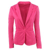 Women Blazer Feminino Spring Coat Women Ladies Blazer Candy Color Casual Yellow Blazer Femme Blouson Femme
