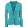 Women Blazer Feminino Spring Coat Women Ladies Blazer Candy Color Casual Yellow Blazer Femme Blouson Femme