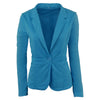 Women Blazer Feminino Spring Coat Women Ladies Blazer Candy Color Casual Yellow Blazer Femme Blouson Femme