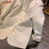 Women Blazer French Designer British White Korean Blazer Elegant Outerwear Casual Coat Female New