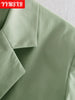 Women Blazer Jacket 2022 Autumn Winter European American Style Solid Color Short Suit Loose All-match Temperament Clothes