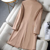Women Blazer Jacket 2023 Autumn Winter Fashionable Temperament Med Long Thick Warm Suit Jacket Ladies Blazer Coat Tops R2057