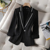 Women Blazer Jacket 2023 Three-quarter sleeve fashionable temperament thin diamond-encrusted Suit Jacket Ladies Blazer Tops