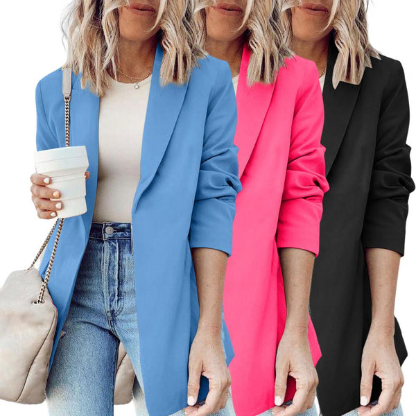 Women Blazer Jackets Summer Female Coats Long Sleeve Slim Solid Office Ladies Elegant Blazer Jacket Outwear chaquetas