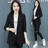 Women Blazer Korea Casual Slim Blazers Jackets Work Coat Outerwear Autumn Career Female Jacket Office Lady Outerwear 3XL