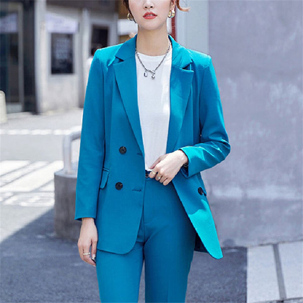 Women Blazer Korea Casual Loose Blazers Jackets Work Coat Outerwear Autumn Career Female Jacket Office Lady