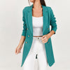 Women Blazer Lapel Slim Fit Long Sleeve Solid Color Blazers Jackets Autumn Double Breasted Long Suit Coat Outerwear blazer mujer