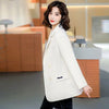 Women Blazer Long-Sleeved Solid Color Simple Fashionable Classic Chic Solid Color Office Ladies Elegant Blazer Tops 2023