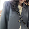 Women Blazer Single Breasted Jacket Pleated A Line Skirt Set Long Sleeve Solid Coat Mini Skirts Preppy Sweet Style Fall Suit