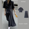 Women Blazer Skirt Suits 2022 Summer Korean Women's Office Clothes Short Suit For Formal Wear Coat Pleated Two Piece