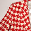 Women Blazer Spring Autumn Notched Plaid Houndstooth Elegant High Street Chic Stunning Design Trendy S