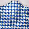 Women Blazer Spring Autumn Notched Plaid Houndstooth Elegant High Street Chic Stunning Design Trendy S