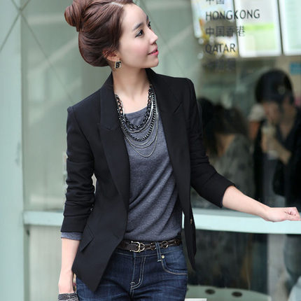 Women Blazers And Jackets 2022 New Fashion One Button Small Blazer Coat Female Black Ladies Blaser Feminino Work Wear Suit