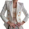 Women Blazers Autumn Urban Casual Suit Leader Sleeves Double-breasted Cardigan Ladies Slim Small Suit Jacket