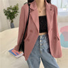 Women Blazers Candy Colors Draped Trendy Solid Sweet Girls All-match Ulzzang Suits Double Breasted Retro Y2K Lovely Tender Daily