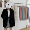 Women Blazers Candy Colors Draped Trendy Solid Sweet Girls All-match Ulzzang Suits Double Breasted Retro Y2K Lovely Tender Daily