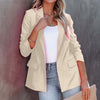 Women Blazers Solid Long Sleeve Open Front Suit Cardigan Office Ladies Long Sleeve Slim Blazer Oversized Lady Outwear Overcoat
