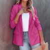 Women Blazers Solid Long Sleeve Open Front Suit Cardigan Office Ladies Long Sleeve Slim Blazer Oversized Lady Outwear Overcoat