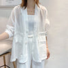 Women Blazers Sun-proof Summer Sheer Casual Korean Style Breathable Cozy All-match Outerwear Elegant Female Office New