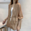 Women Blazers Sun-proof Summer Sheer Casual Korean Style Breathable Cozy All-match Outerwear Elegant Female Office New