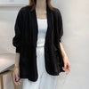 Women Blazers Sun-proof Summer Sheer Casual Korean Style Breathable Cozy All-match Outerwear Elegant Female Office New