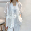 Women Blazers Sun-proof Summer Sheer Casual Korean Style Breathable Cozy All-match Outerwear Elegant Female Office New