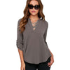 Women Blouse 2022 hot-selling V-neck Solid Color women's Shirt Vestidos GZ807