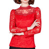 Women Blouse Shirts New Sexy Fashion Women Lace Long Sleeve Turtleneck Blouses Female Spring Pullover Blusas Tops Plus size 5XL