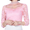 Women Blouse Shirts New Sexy Fashion Women Lace Long Sleeve Turtleneck Blouses Female Spring Pullover Blusas Tops Plus size 5XL